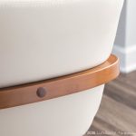 Cosmo Mid-Century Modern Walnut and Cream Faux Leather Chair 15 Cosmo Mid-Century Modern Walnut and Cream Faux Leather Chair