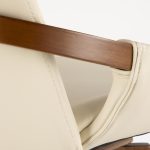 Cosmo Mid-Century Modern Walnut and Cream Faux Leather Chair 24 Cosmo Mid-Century Modern Walnut and Cream Faux Leather Chair