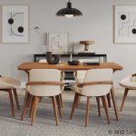 Cosmo Mid-Century Modern Walnut and Cream Faux Leather Chair 17 Cosmo Mid-Century Modern Walnut and Cream Faux Leather Chair