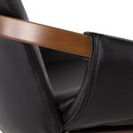 Cosmo Mid-Century Walnut and Black Faux Leather Chair 25 Cosmo Mid-Century Walnut and Black Faux Leather Chair
