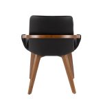 Cosmo Mid-Century Walnut and Black Faux Leather Chair 22 Cosmo Mid-Century Walnut and Black Faux Leather Chair