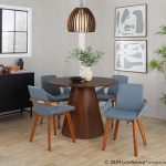 Cosmo Mid-Century Walnut and Grey Faux Leather Chair 16 Cosmo Mid-Century Walnut and Grey Faux Leather Chair