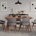 Cosmo Mid-Century Walnut and Grey Faux Leather Chair 17 Cosmo Mid-Century Walnut and Grey Faux Leather Chair