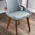 Cosmo Mid-Century Walnut and Grey Faux Leather Chair 18 Cosmo Mid-Century Walnut and Grey Faux Leather Chair