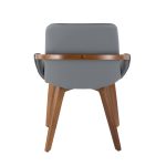 Cosmo Mid-Century Walnut and Grey Faux Leather Chair 23 Cosmo Mid-Century Walnut and Grey Faux Leather Chair