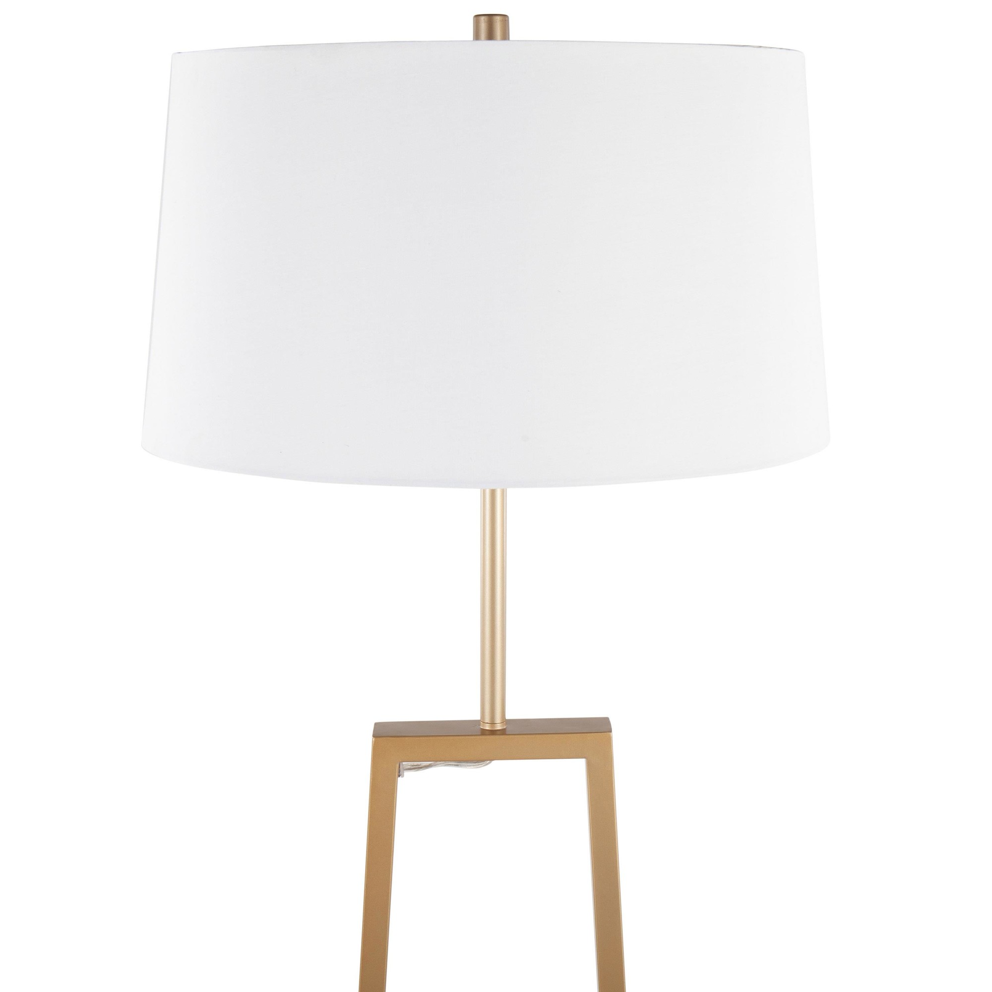 Cosmo White Marble and Gold Contemporary Shelf Floor Lamp 8 Cosmo White Marble and Gold Contemporary Shelf Floor Lamp - Image 8