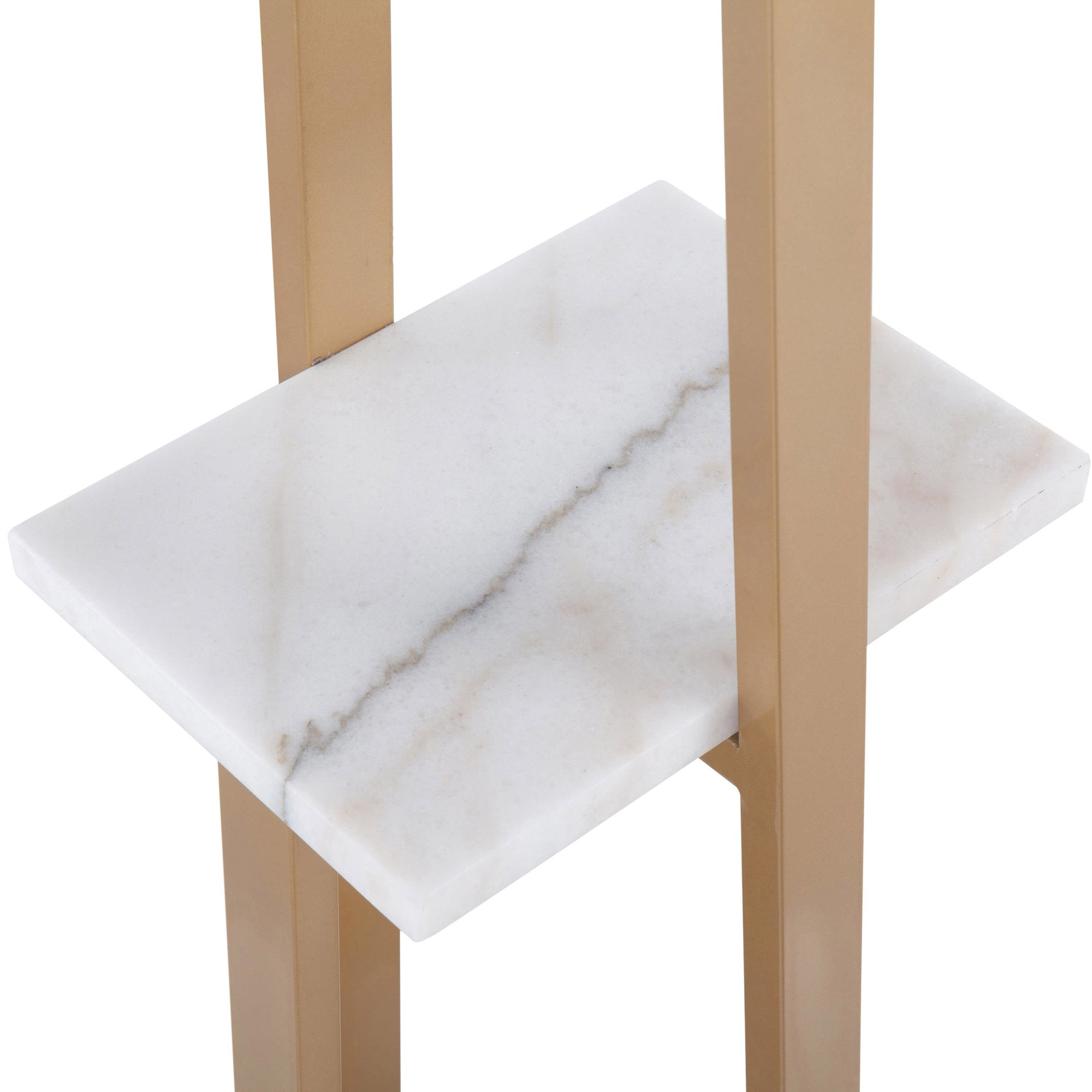 Cosmo White Marble and Gold Contemporary Shelf Floor Lamp 9 Cosmo White Marble and Gold Contemporary Shelf Floor Lamp - Image 9