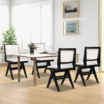 Swivel Wooden Dining Chairs with Faux Sherpa Upholstery (Set of 2) 9 Swivel Wooden Dining Chairs with Faux Sherpa Upholstery (Set of 2)