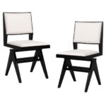 Swivel Wooden Dining Chairs with Faux Sherpa Upholstery (Set of 2) 10 Swivel Wooden Dining Chairs with Faux Sherpa Upholstery (Set of 2)