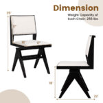Swivel Wooden Dining Chairs with Faux Sherpa Upholstery (Set of 2) 11 Swivel Wooden Dining Chairs with Faux Sherpa Upholstery (Set of 2)