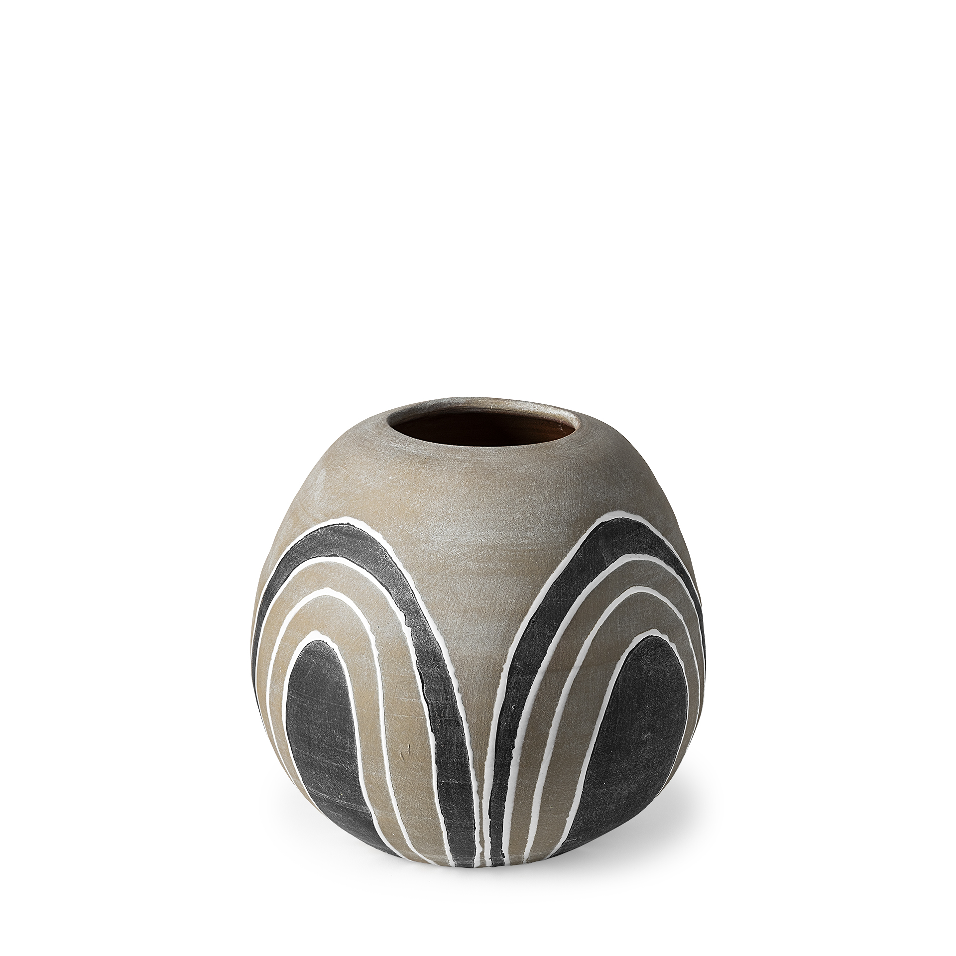 Cove Small Brown/White Ceramic Vase 1 Cove Small Brown/White Ceramic Vase