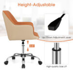 Ergonomic PU Office Chair with Adjustable Height and Swivel Base