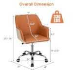 Ergonomic PU Office Chair with Adjustable Height and Swivel Base