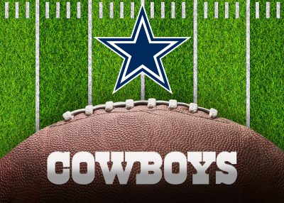 Cowboys 5x7 Football Field Washable Area Rug Dallas Collection
