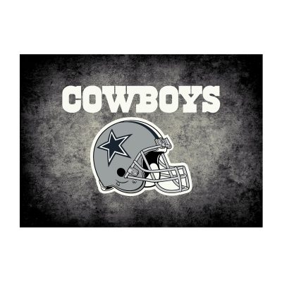 Cowboys Distressed 4 x 6 Area Rug