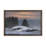 Crashing Wave by Chad Mackay a Hand Embelished Textured Framed Art Print Matted under Glass