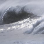 Crashing Wave by Chad Mackay a Hand Embelished Textured Framed Art Print Matted under Glass
