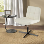 PU Leather Cross-Legged Office Chair with Oversized U-Shaped Seat