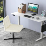 PU Leather Cross-Legged Office Chair with Oversized U-Shaped Seat