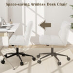 Cross Legged Armless Chair with Wheels and Adjustable Height Beige 14 Cross Legged Armless Chair with Wheels and Adjustable Height Beige