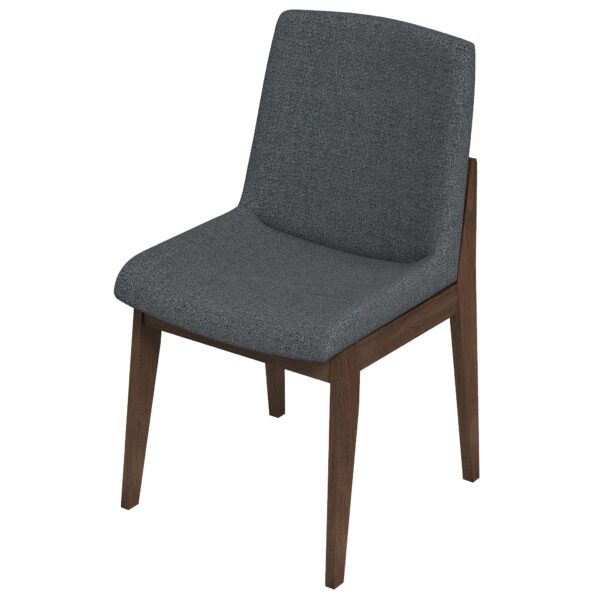 CrystalDarkGreyFabricDiningChair 2