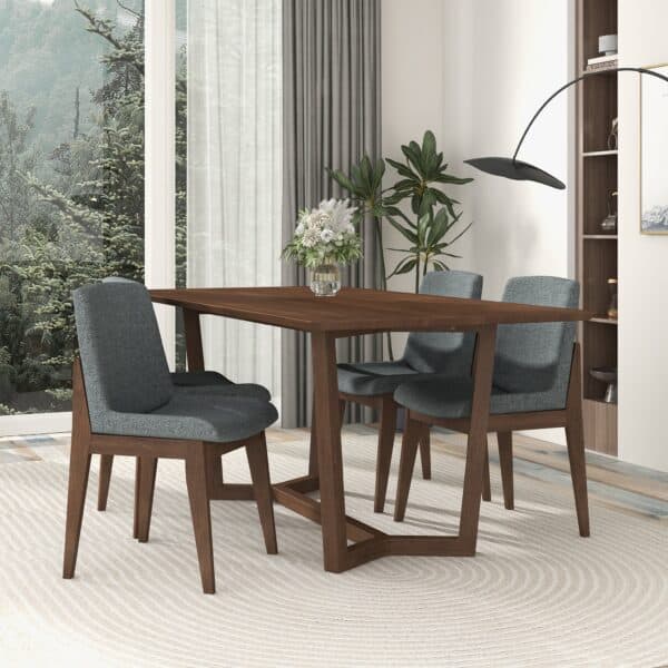 CrystalDarkGreyFabricDiningChair 3
