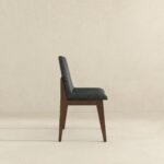Grey Fabric Dining Chair with Walnut Wood Finish (Set of 2) 12 Grey Fabric Dining Chair with Walnut Wood Finish (Set of 2)