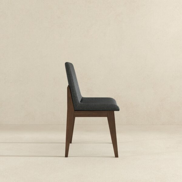 CrystalDarkGreyFabricDiningChair 6