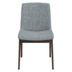 Gray Fabric Dining Chairs Danish Style Walnut Finish (Set of 2) 7 Gray Fabric Dining Chairs Danish Style Walnut Finish (Set of 2)