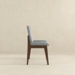 Gray Fabric Dining Chairs Danish Style Walnut Finish (Set of 2) 11 Gray Fabric Dining Chairs Danish Style Walnut Finish (Set of 2)