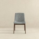 Gray Fabric Dining Chairs Danish Style Walnut Finish (Set of 2) 10 Gray Fabric Dining Chairs Danish Style Walnut Finish (Set of 2)