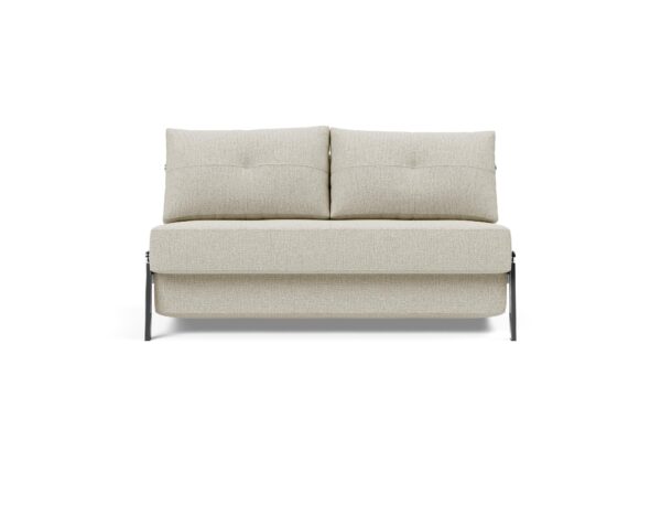 Cubed Full Size Sofa Bed With Chrome Legs - Mixed Dance Natural