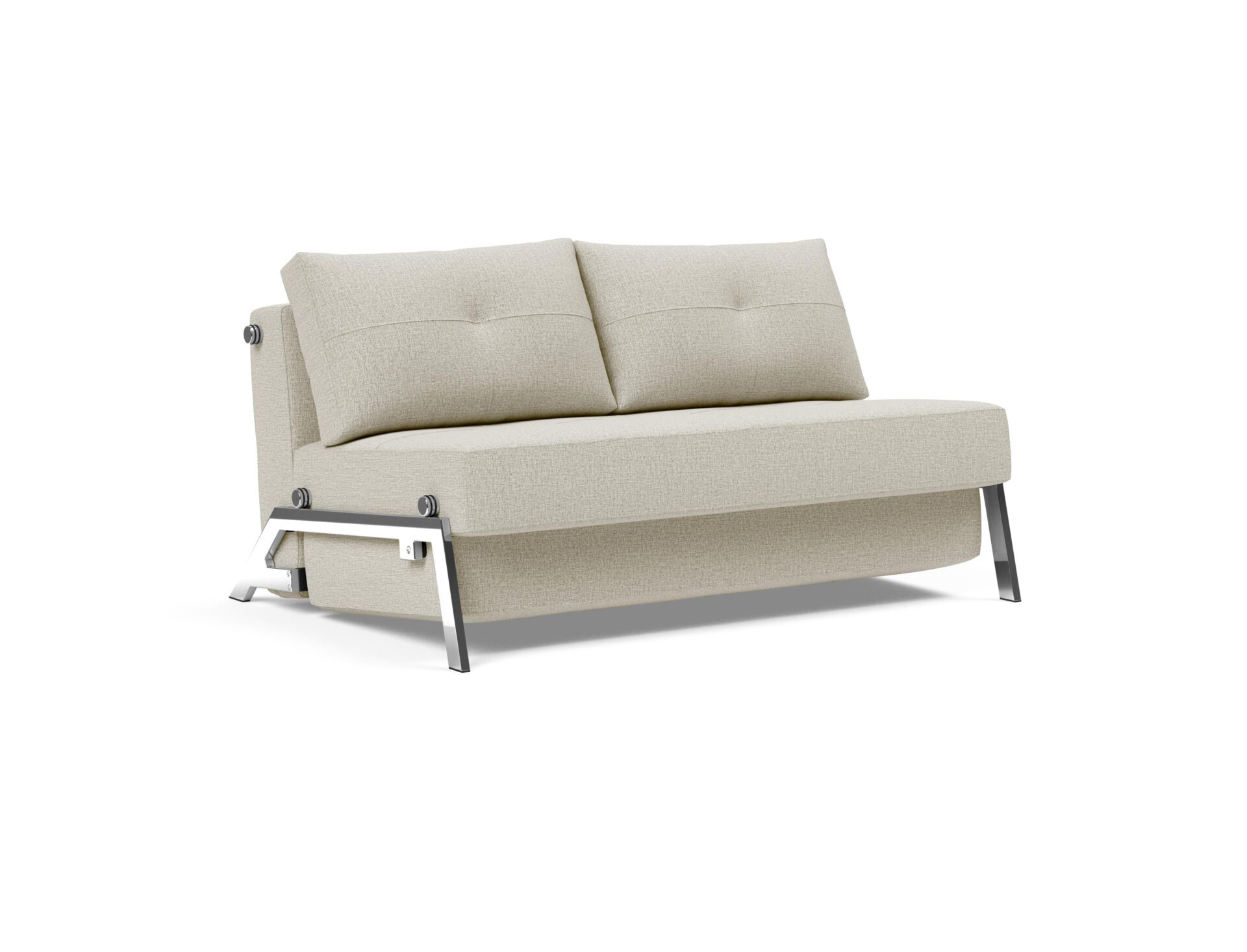 Cubed Full Size Sofa Bed With Chrome Legs - Mixed Dance Natural 6 Cubed Full Size Sofa Bed With Chrome Legs - Mixed Dance Natural - Image 6