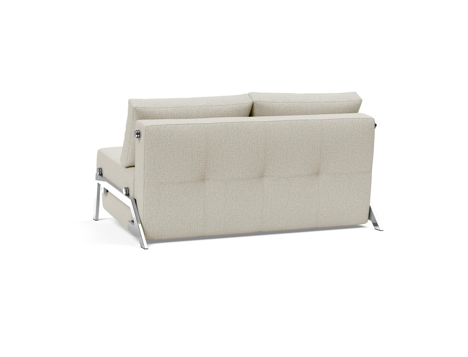 Cubed Full Size Sofa Bed With Chrome Legs - Mixed Dance Natural 3 Cubed Full Size Sofa Bed With Chrome Legs - Mixed Dance Natural - Image 3