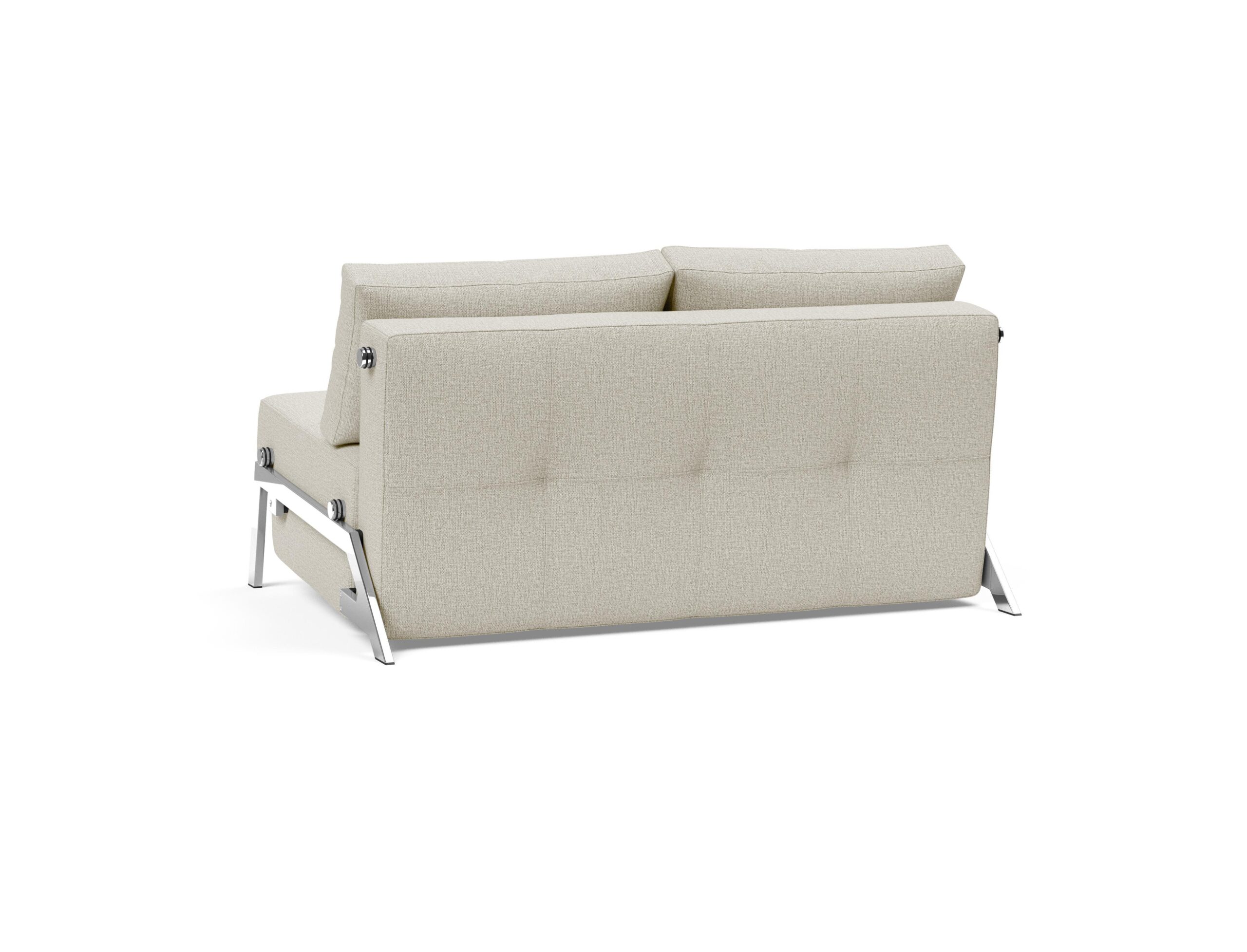 Cubed Full Size Sofa Bed With Chrome Legs - Mixed Dance Natural 10 Cubed Full Size Sofa Bed With Chrome Legs - Mixed Dance Natural