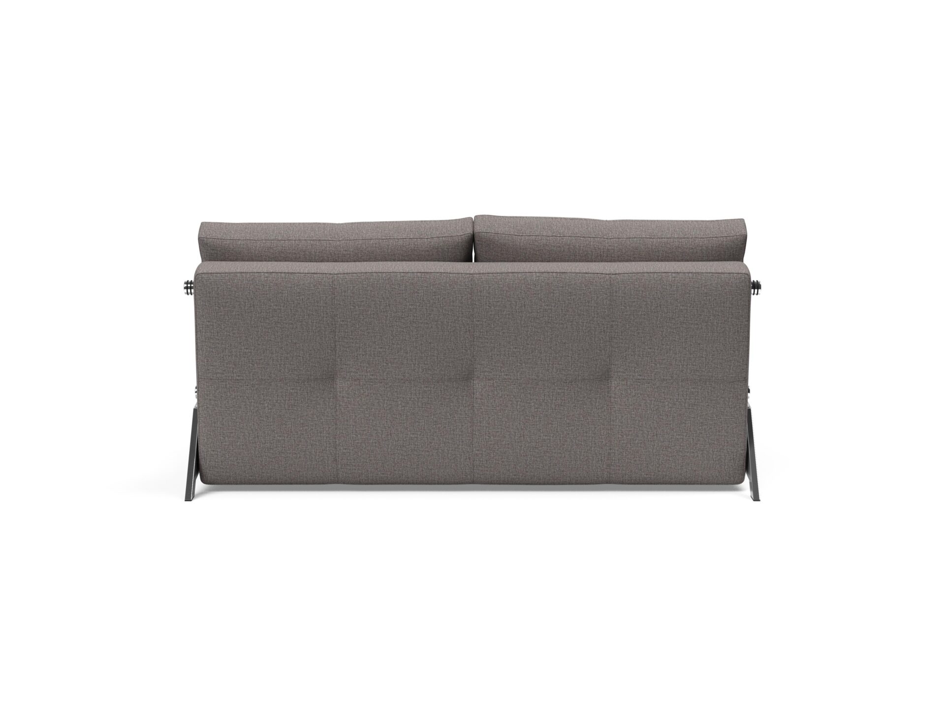 Cubed Queen Size Sofa Bed With Chrome Legs - Mixed Dance Grey 5 Cubed Queen Size Sofa Bed With Chrome Legs - Mixed Dance Grey - Image 5
