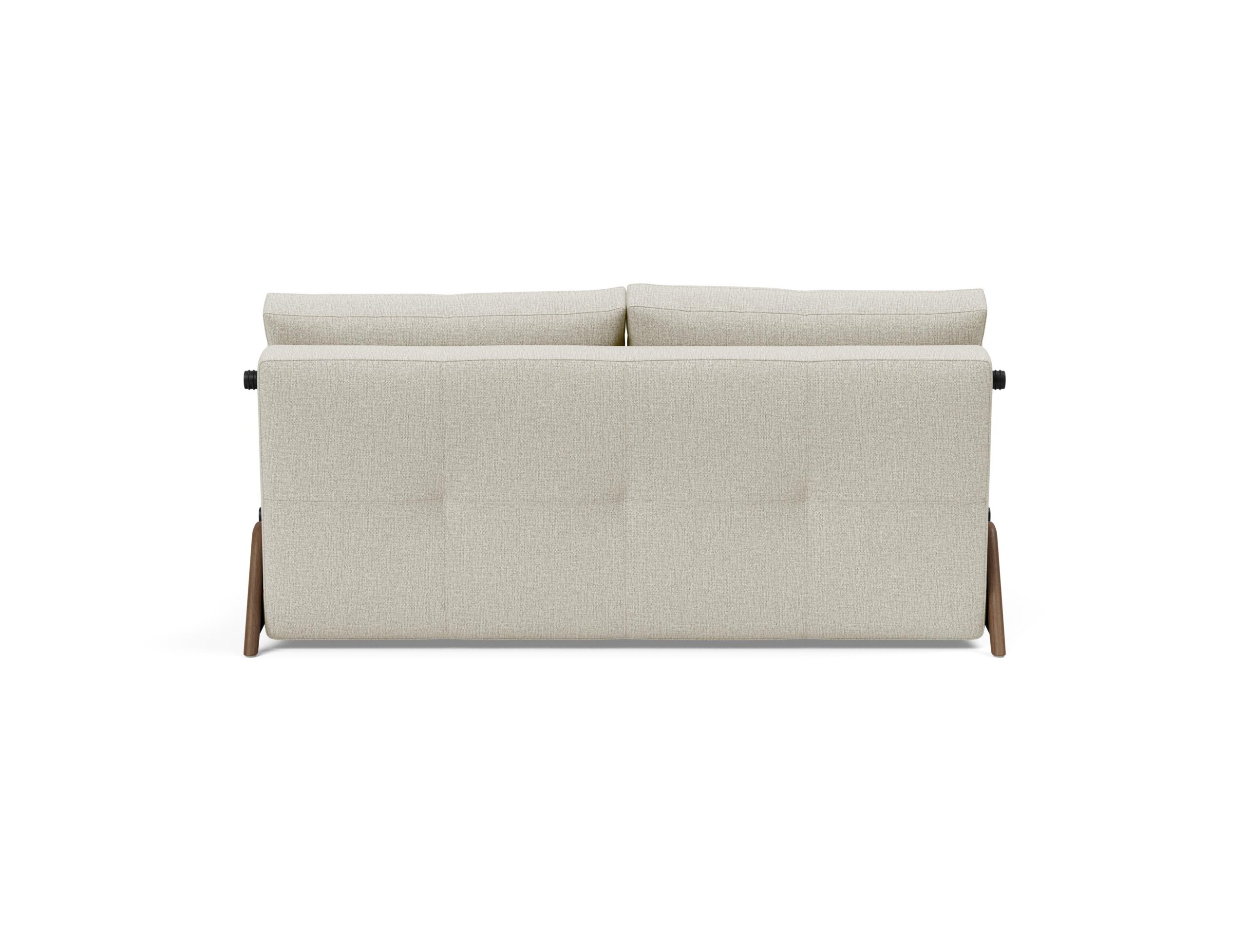 Cubed Queen Size Sofa Bed With Dark Wood Legs - Mixed Dance Natural 18 Cubed Queen Size Sofa Bed With Dark Wood Legs - Mixed Dance Natural