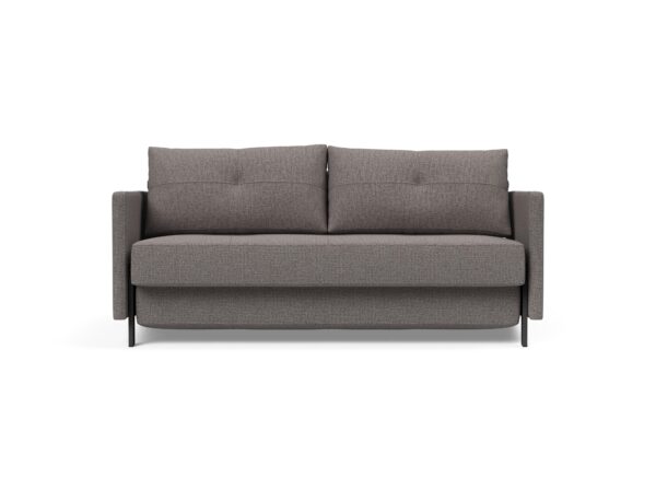 Cubed Queen Size Sofa Bed With Arms - Mixed Dance Grey