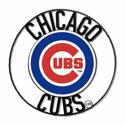 Cubs 24 Inch Wrought Iron Team Logo Wall Decor