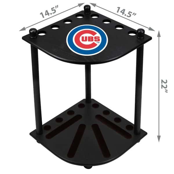 Cubs Solid Wood Corner Cue Rack 1