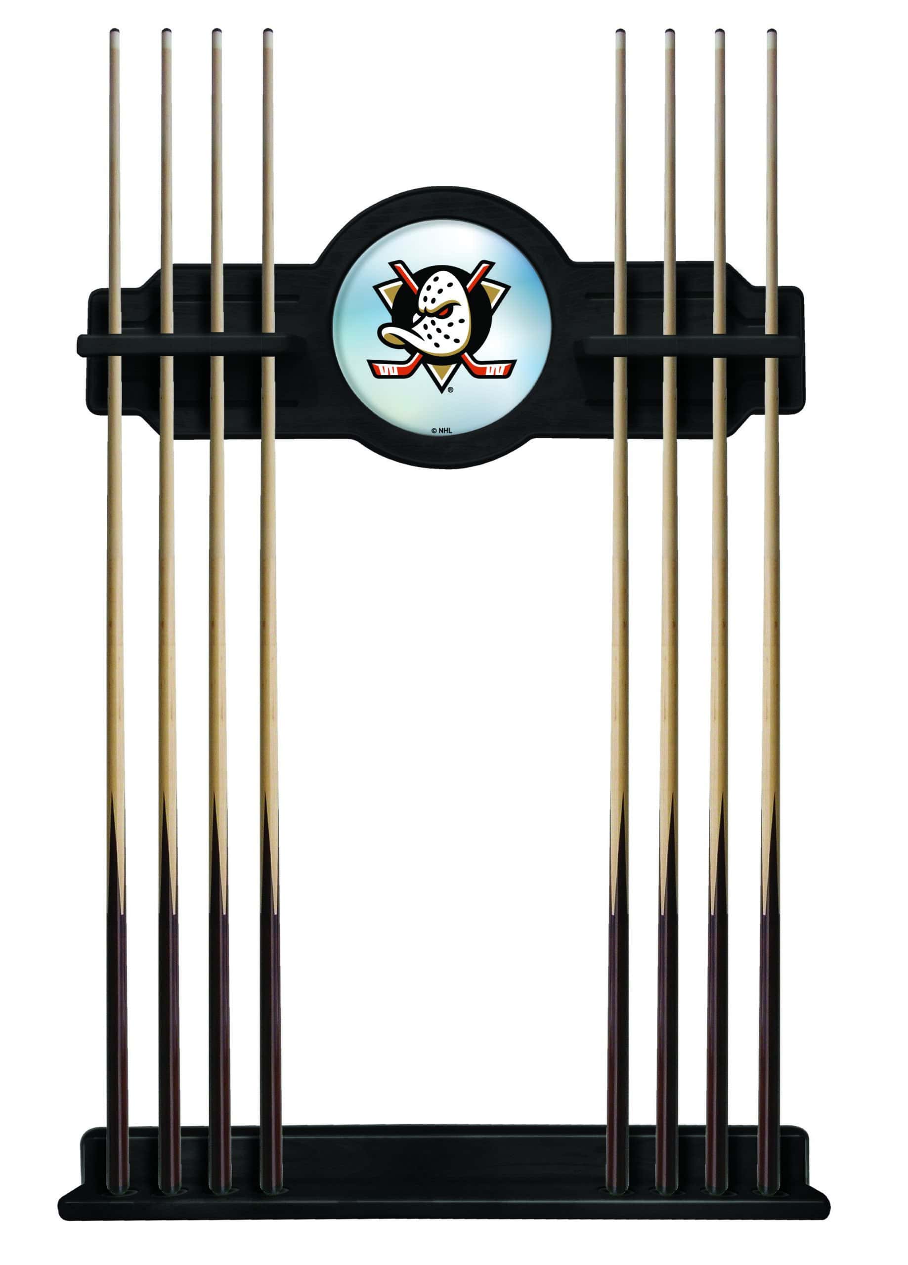 Anaheim Ducks Black Logo Cue Rack 7 Anaheim Ducks Black Logo Cue Rack