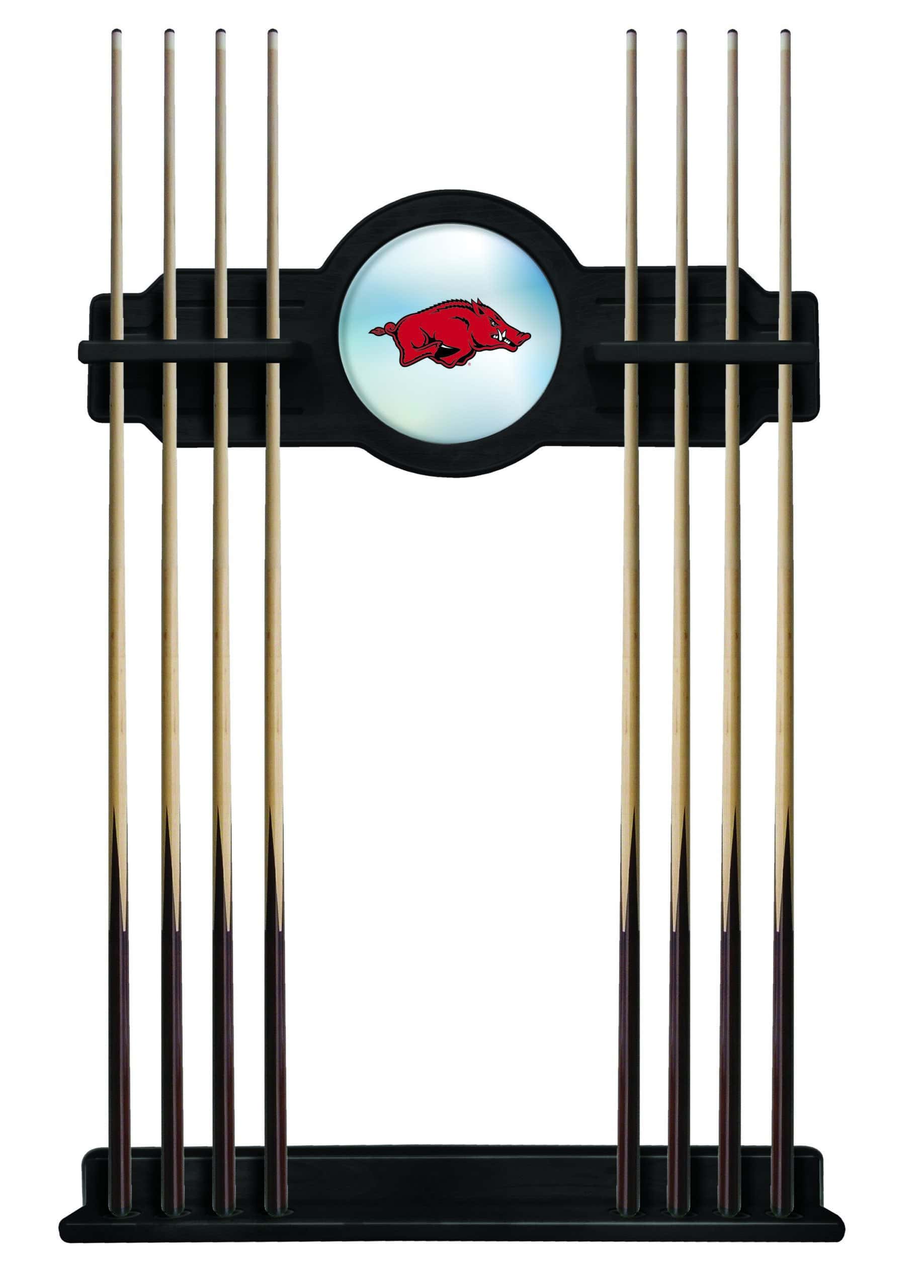 University of Arkansas Black Logo Cue Rack 7 University of Arkansas Black Logo Cue Rack