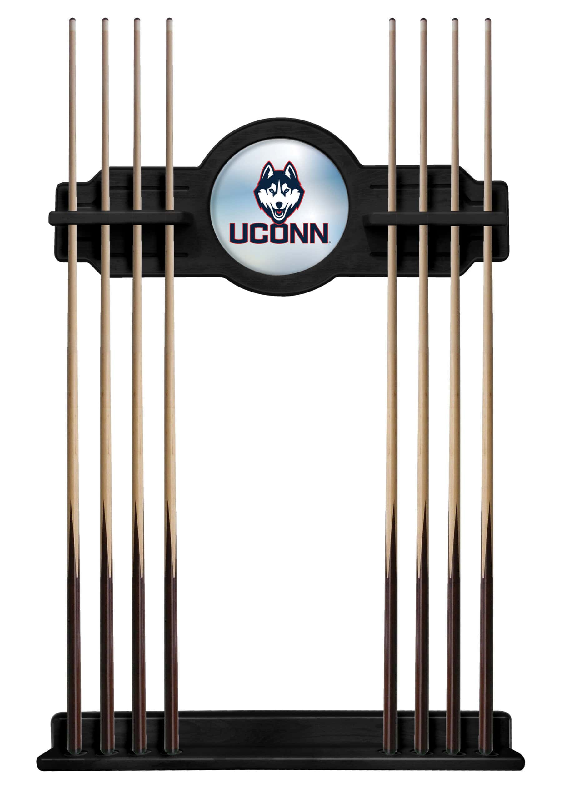 University of Connecticut Black Logo Cue Rack 7 University of Connecticut Black Logo Cue Rack