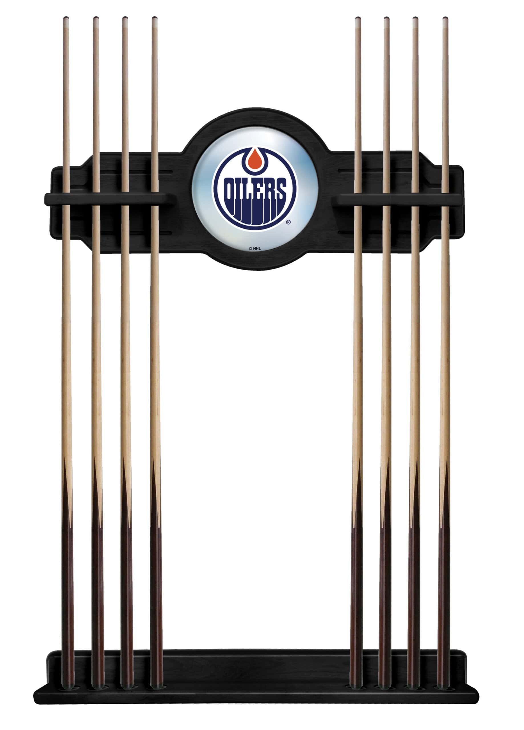 Edmonton Oilers Black Logo Cue Rack 7 Edmonton Oilers Black Logo Cue Rack