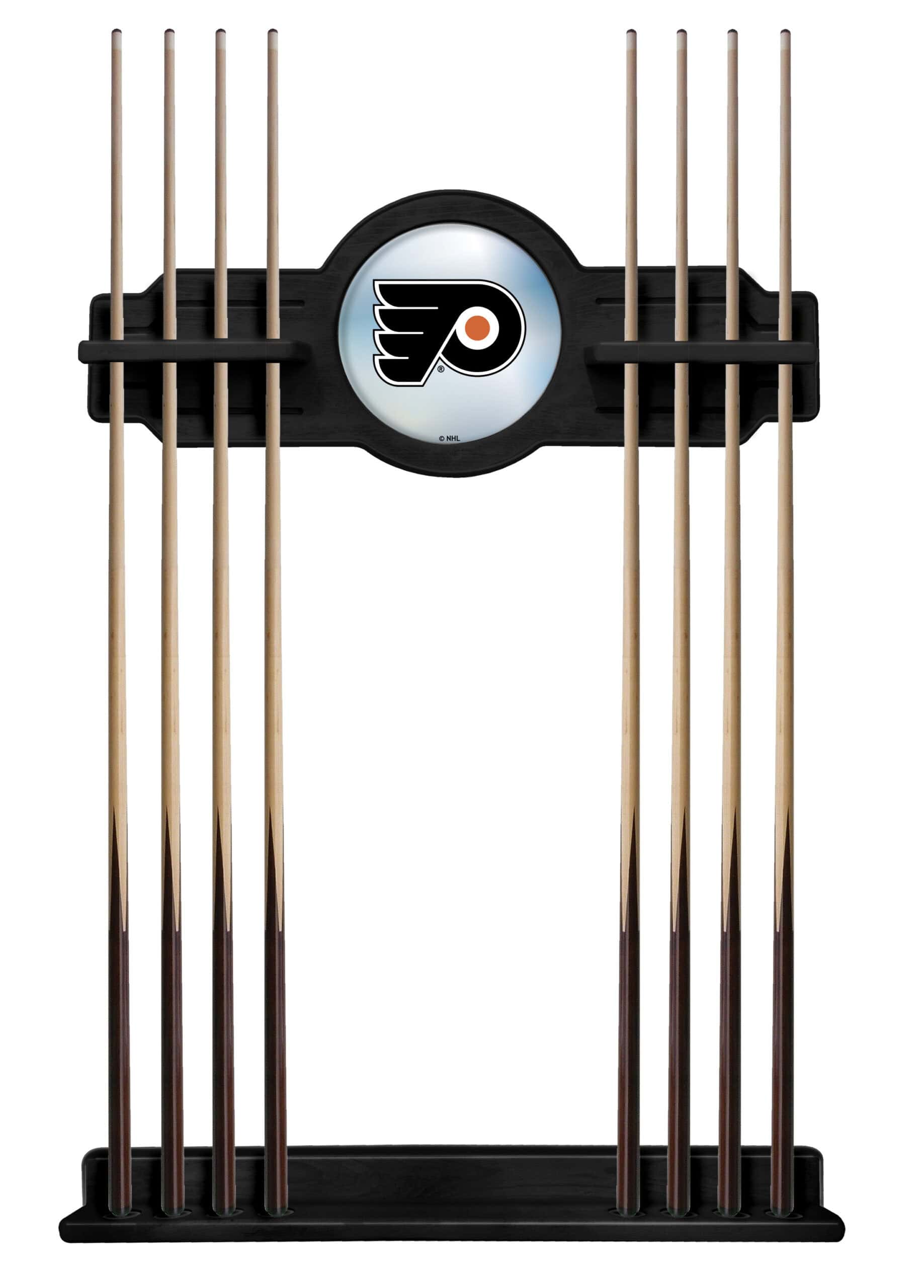 Philadelphia Flyers Black Logo Cue Rack 7 Philadelphia Flyers Black Logo Cue Rack