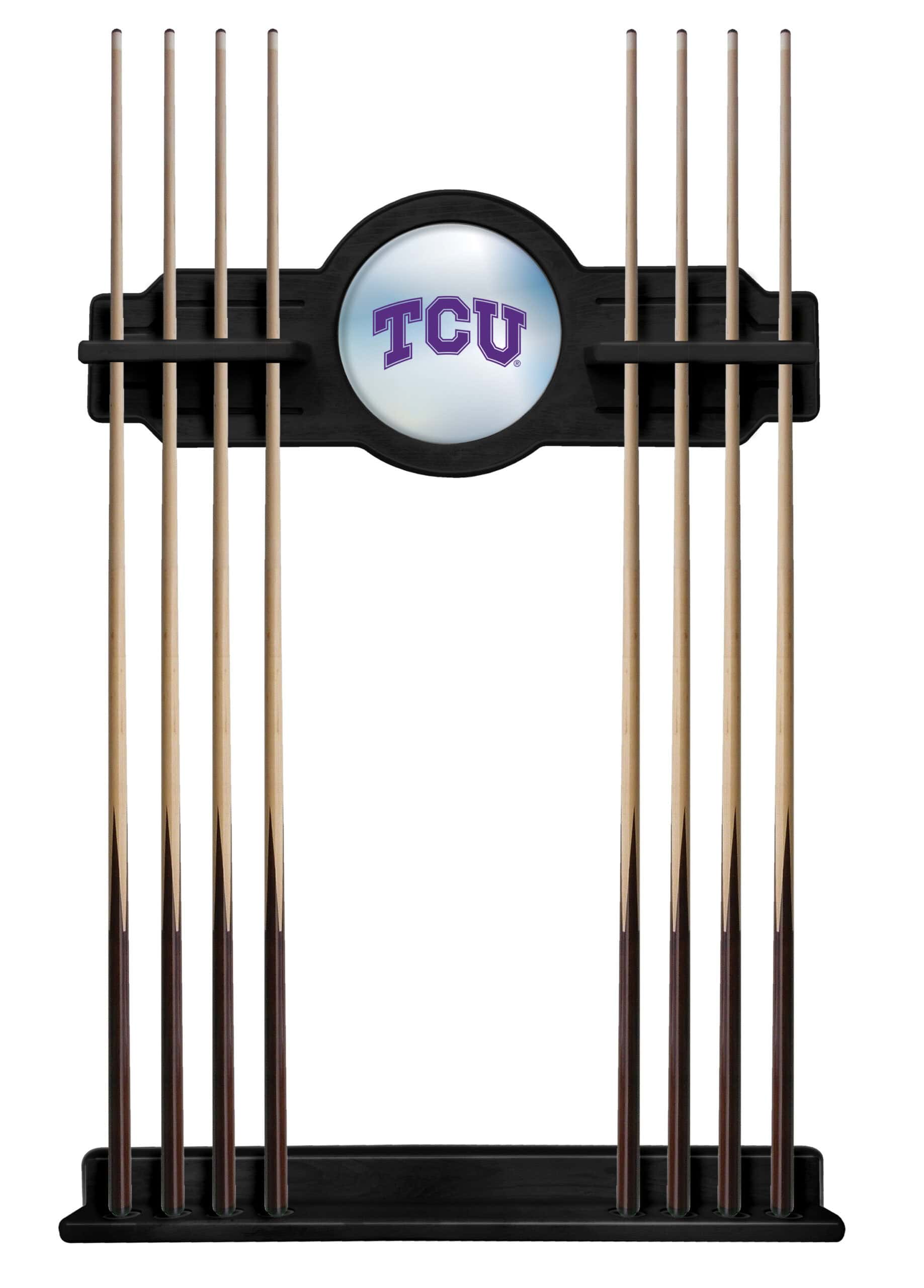TCU Black Logo Cue Rack 7 TCU Black Logo Cue Rack