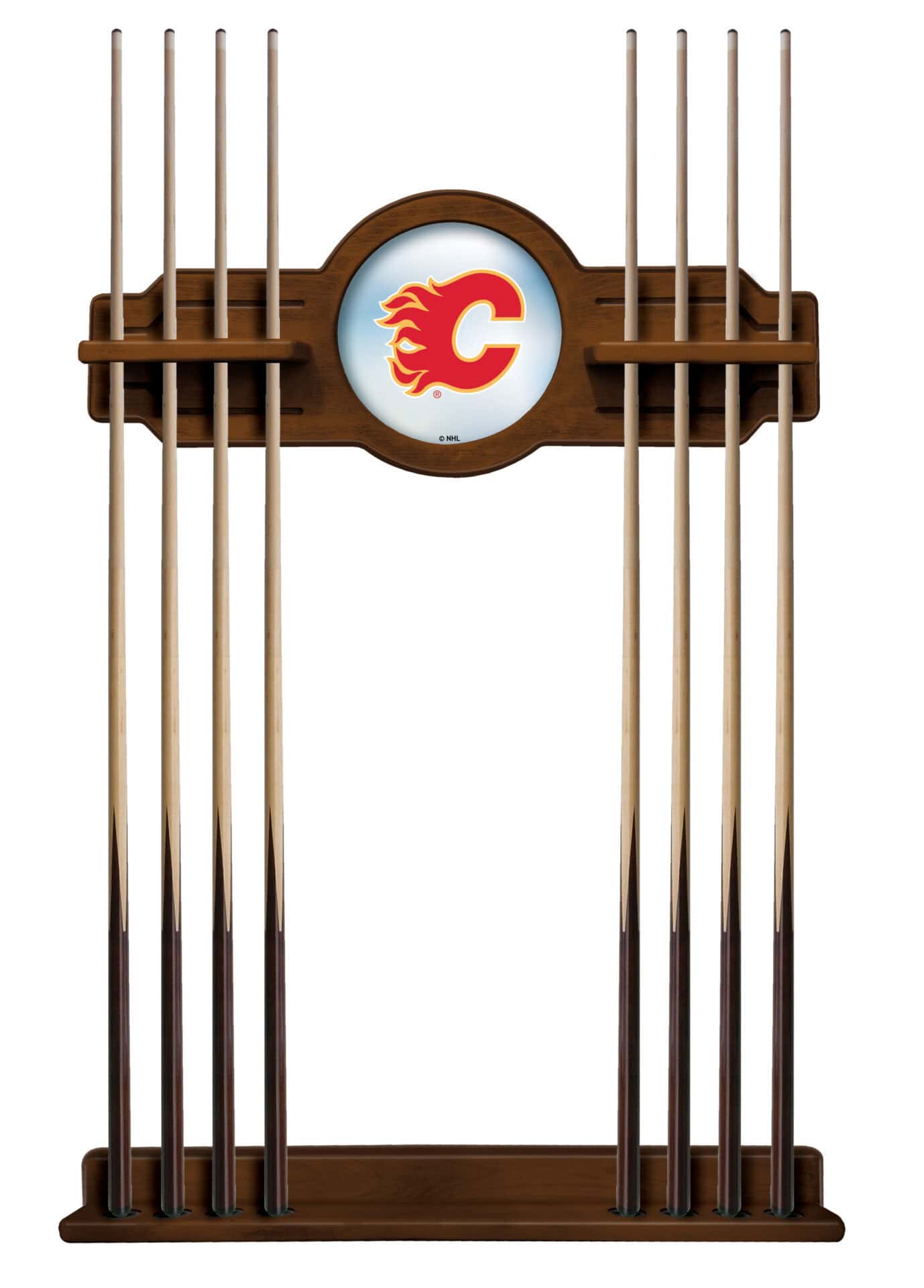 Calgary Flames Chardonnay Logo Cue Rack 1 Calgary Flames Chardonnay Logo Cue Rack