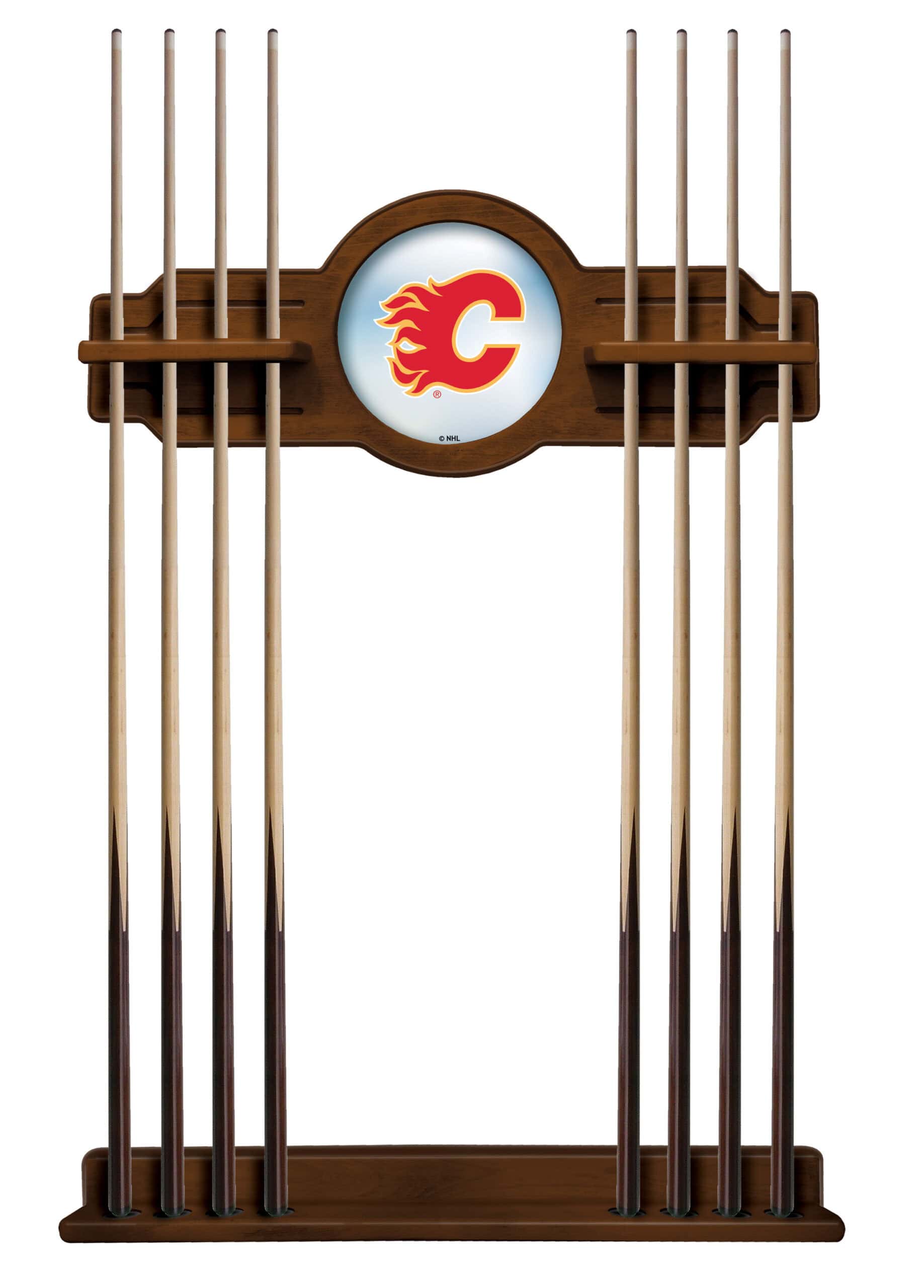 Calgary Flames Chardonnay Logo Cue Rack 7 Calgary Flames Chardonnay Logo Cue Rack