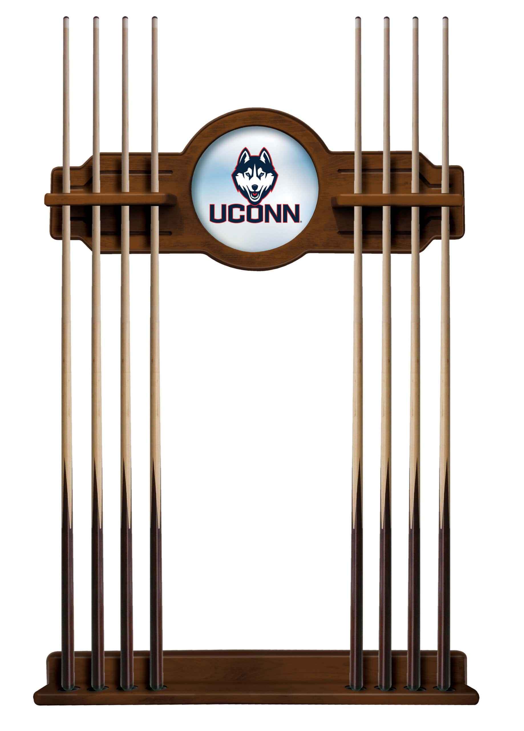 University of Connecticut Chardonnay Logo Cue Rack 7 University of Connecticut Chardonnay Logo Cue Rack