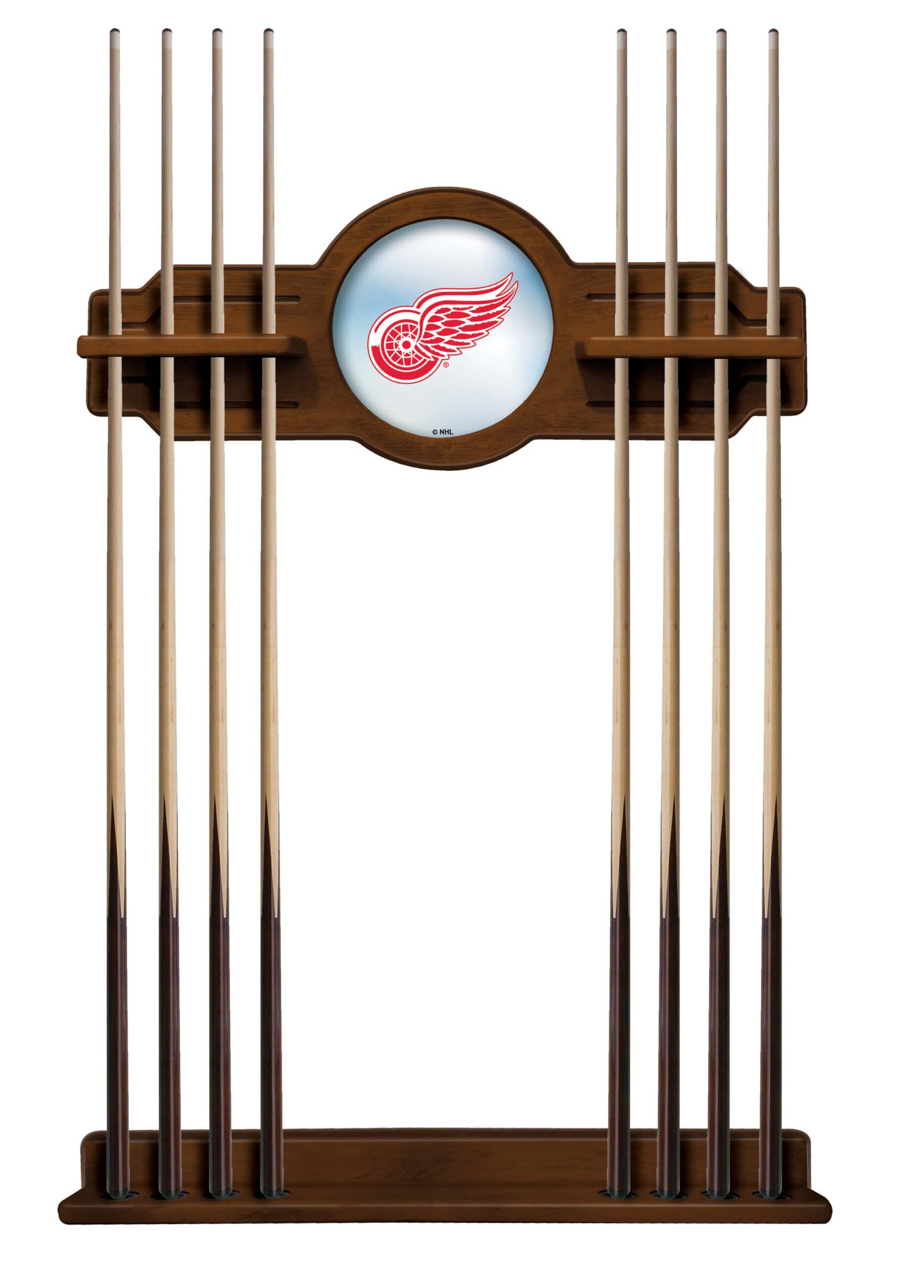 Detroit Red Wings Chardonnay Logo Cue Rack 7 Detroit Red Wings Chardonnay Logo Cue Rack